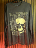 Fashion Nova Manifest Higher Skull Graphic Long Sleeve T-shirt Black Size L