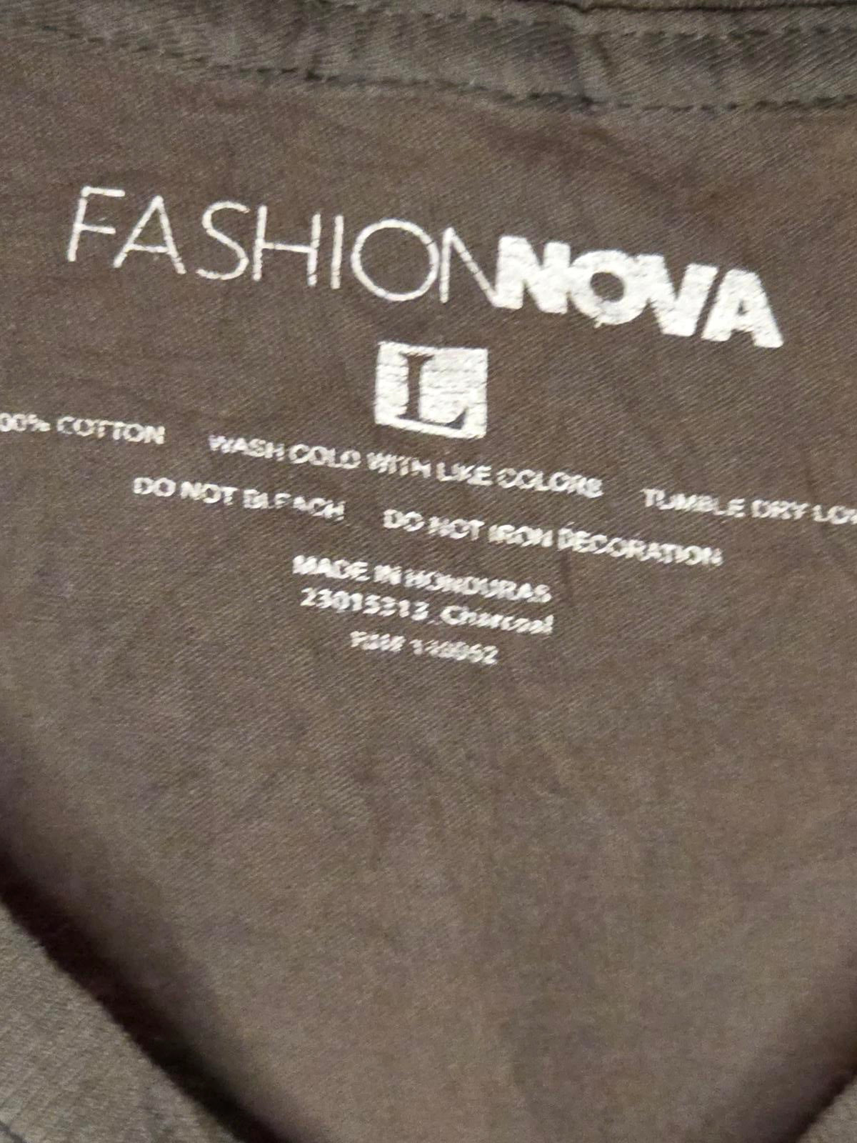 Fashion Nova Manifest Higher Skull Graphic Long Sleeve T-shirt Black Size L