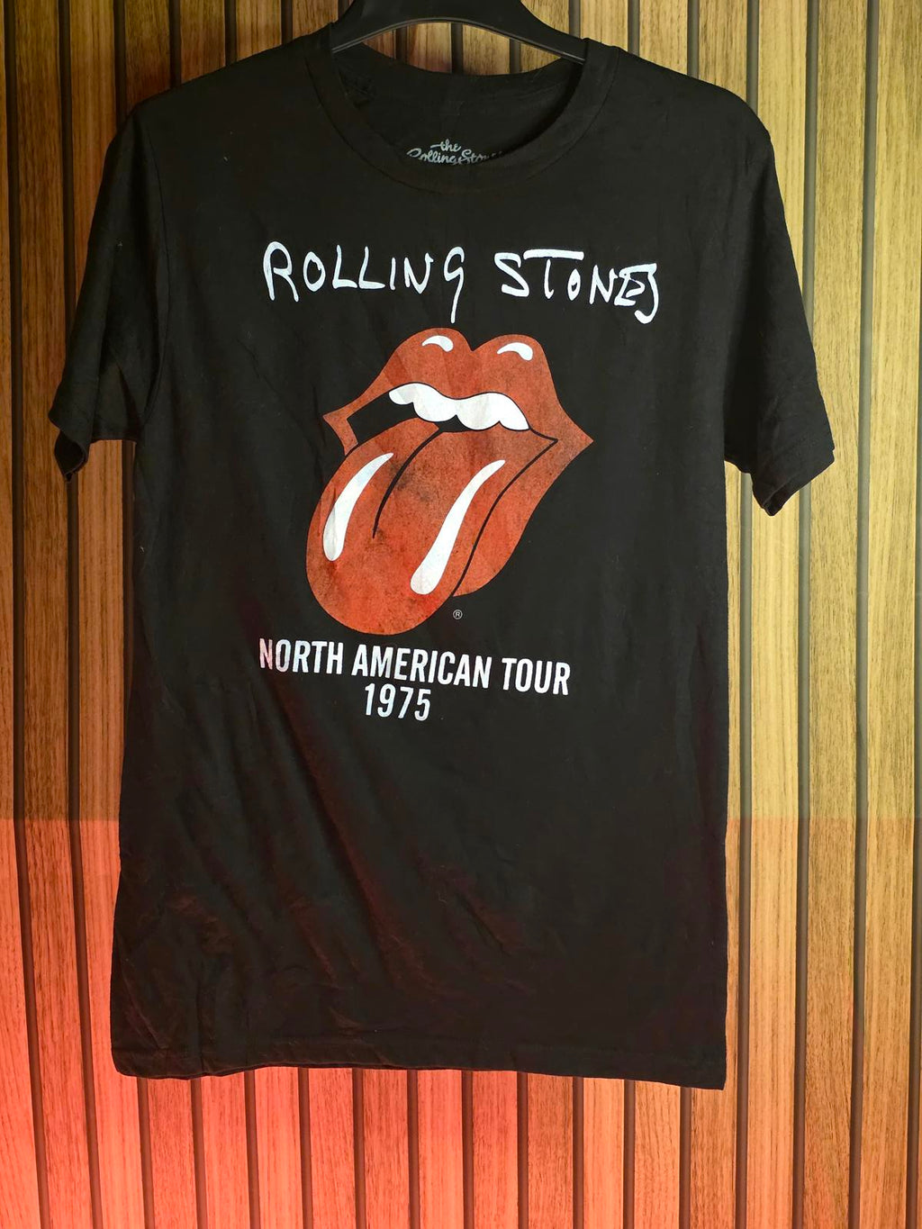 The Rolling Stones North American Tour 1975 T-Shirt Black Small