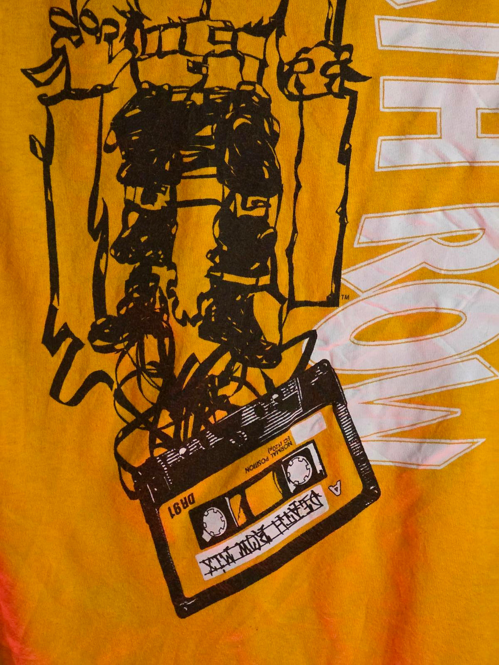 Death Row Records Graphic T-Shirt Yellow Size S