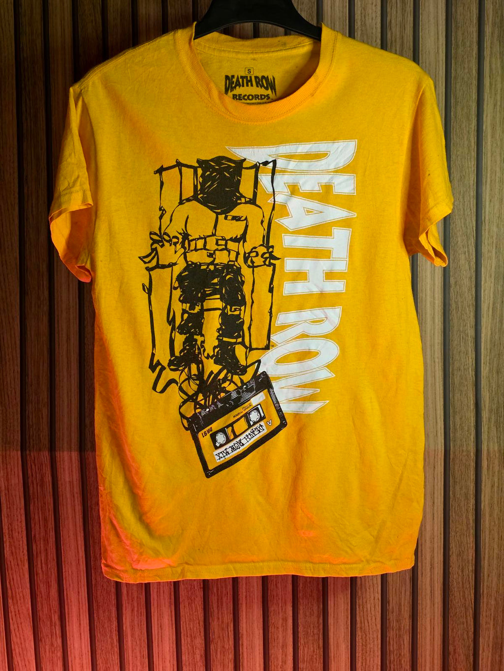 Death Row Records Graphic T-Shirt Yellow Size S