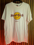 Hard Rock Cafe Oslo White Graphic T-Shirt Size XL