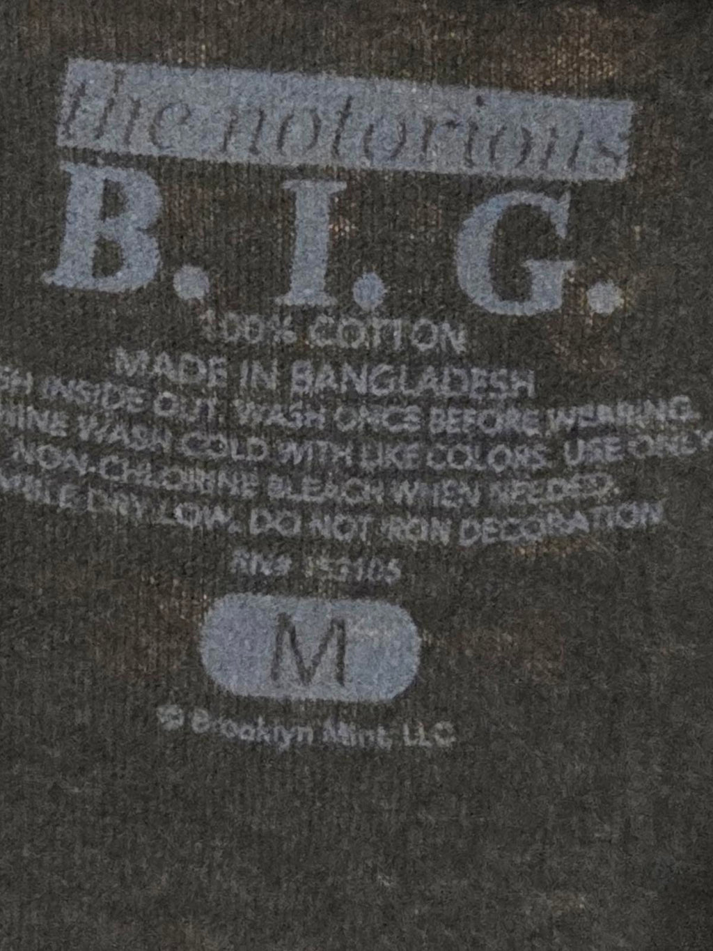 The Notorious B.I.G. Graphic T-Shirt Colour Block Print Black Medium