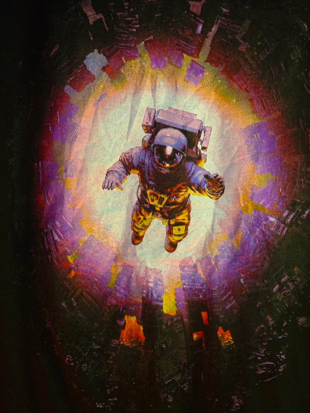 Univibe Astronaut Graphic T-Shirt Black Size S Cotton
