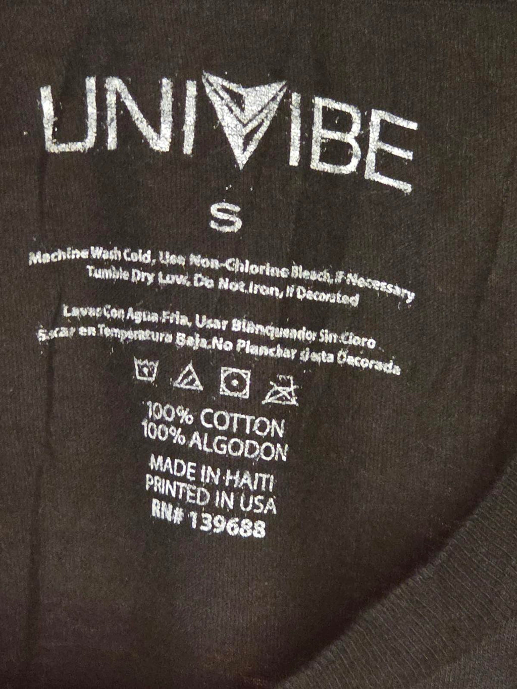 Univibe Astronaut Graphic T-Shirt Black Size S Cotton