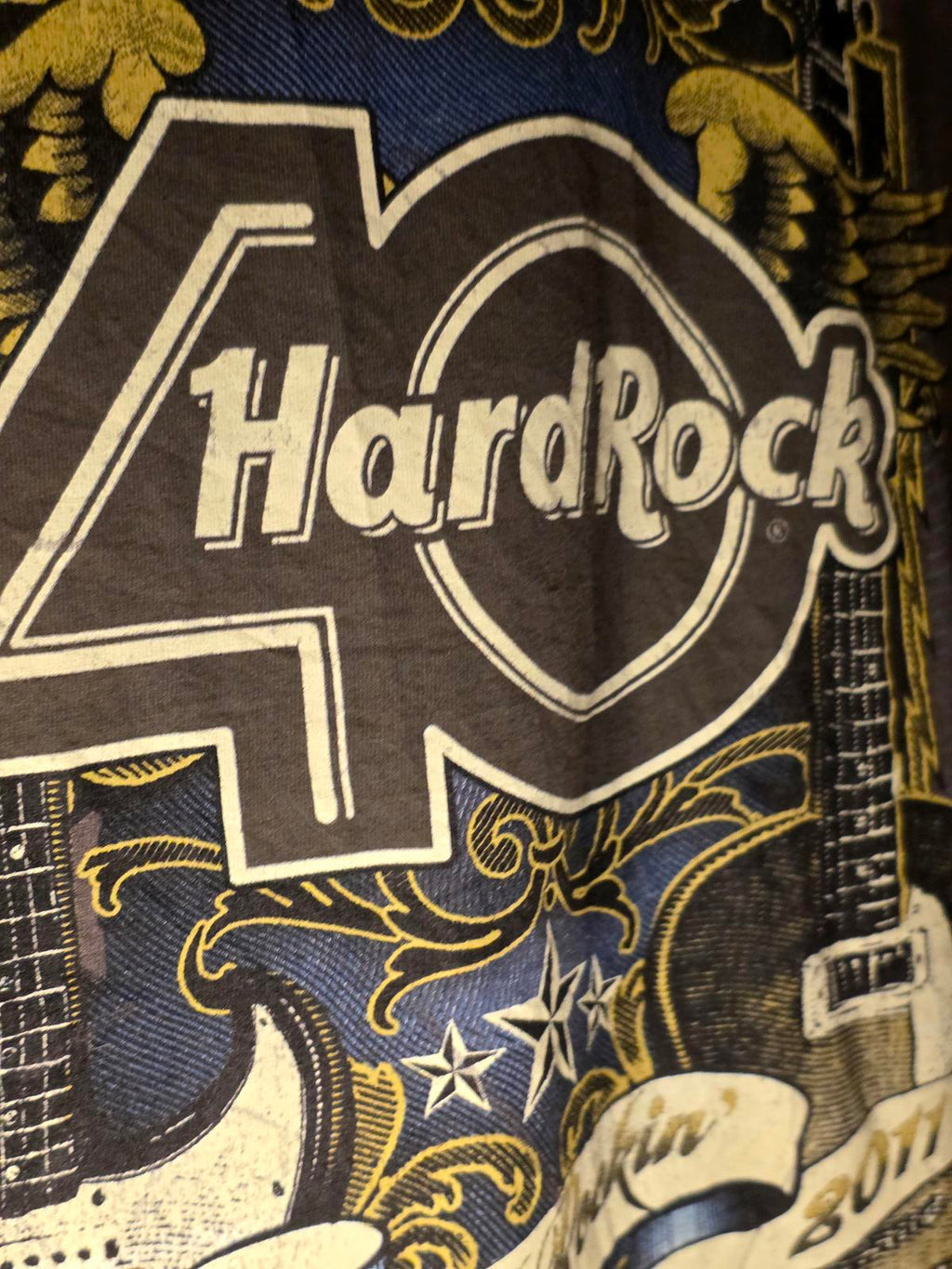Hard Rock 40th Anniversary Las Vegas T-Shirt Black Medium