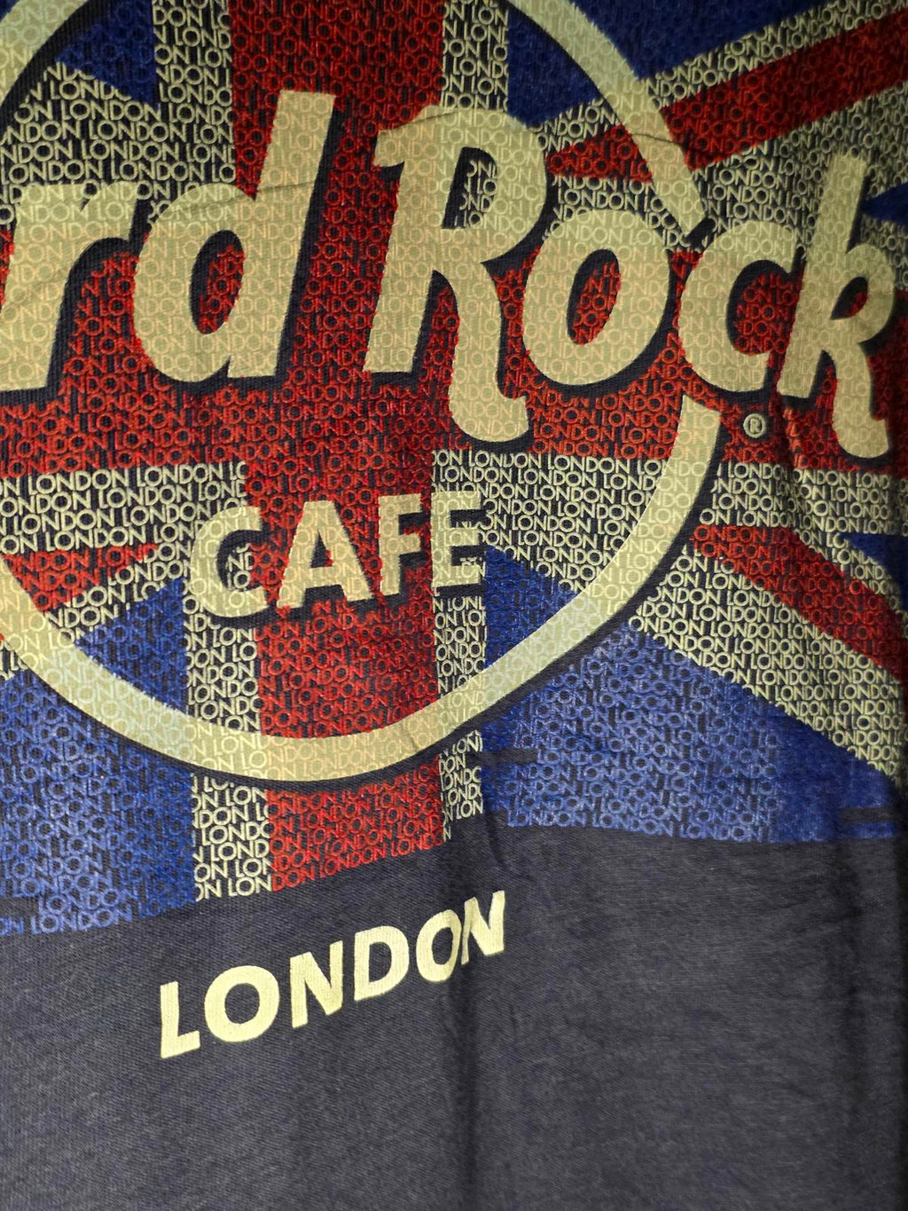 Hard Rock Cafe London Graphic T-Shirt Navy Blue Extra Large
