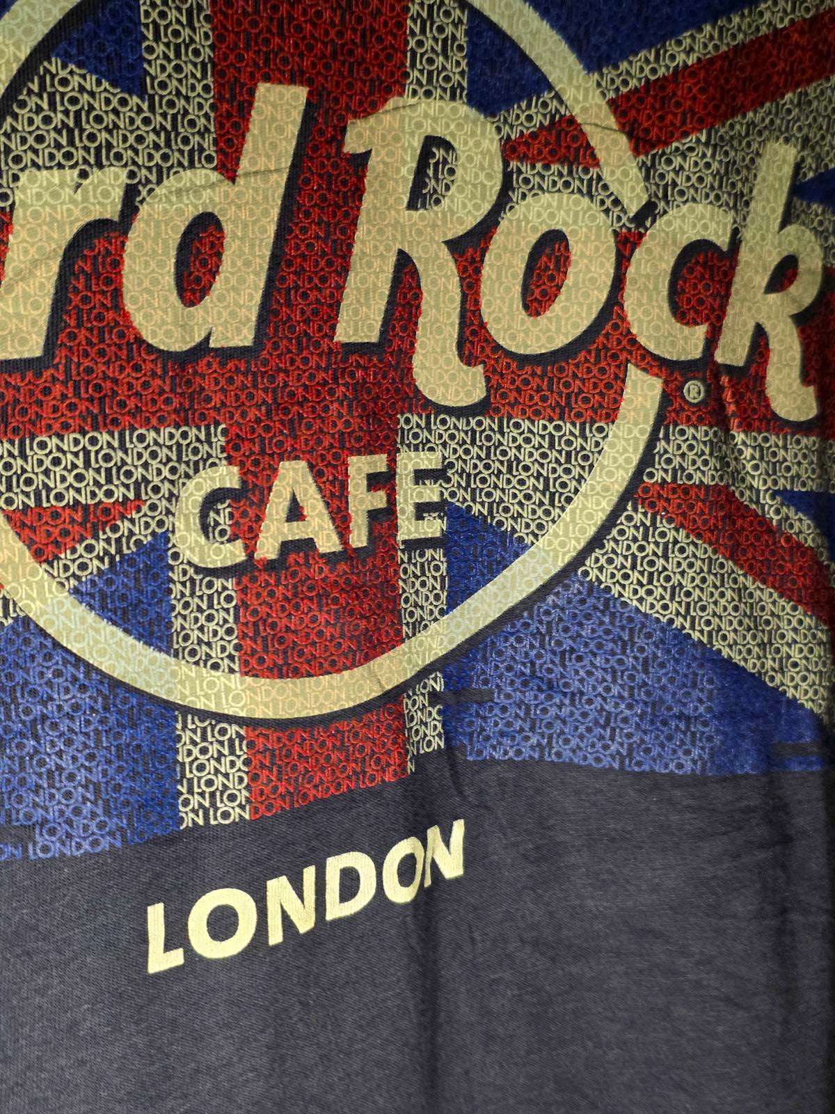 Hard Rock Cafe London Graphic T-Shirt Navy Blue Extra Large