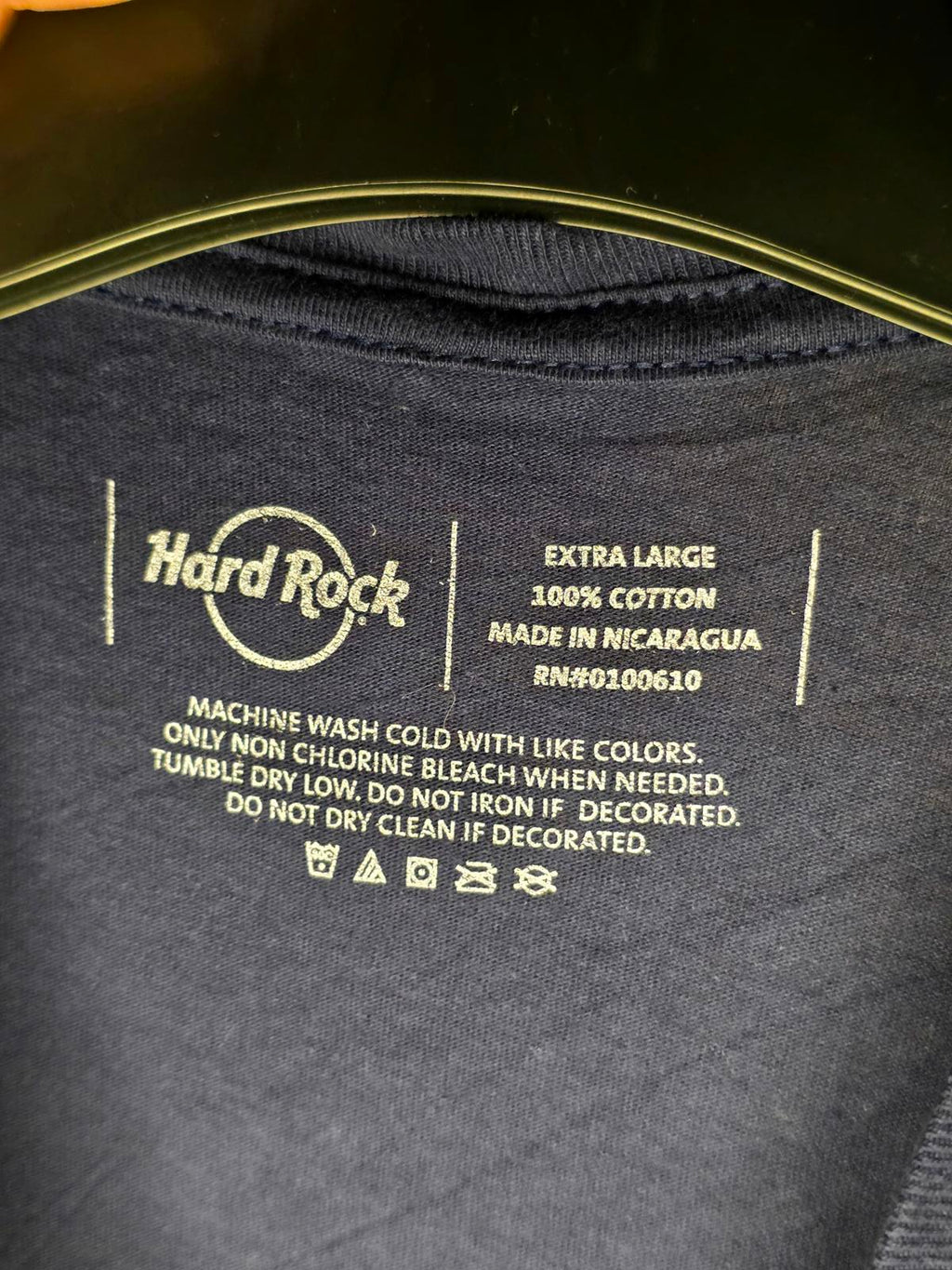 Hard Rock Cafe London Graphic T-Shirt Navy Blue Extra Large