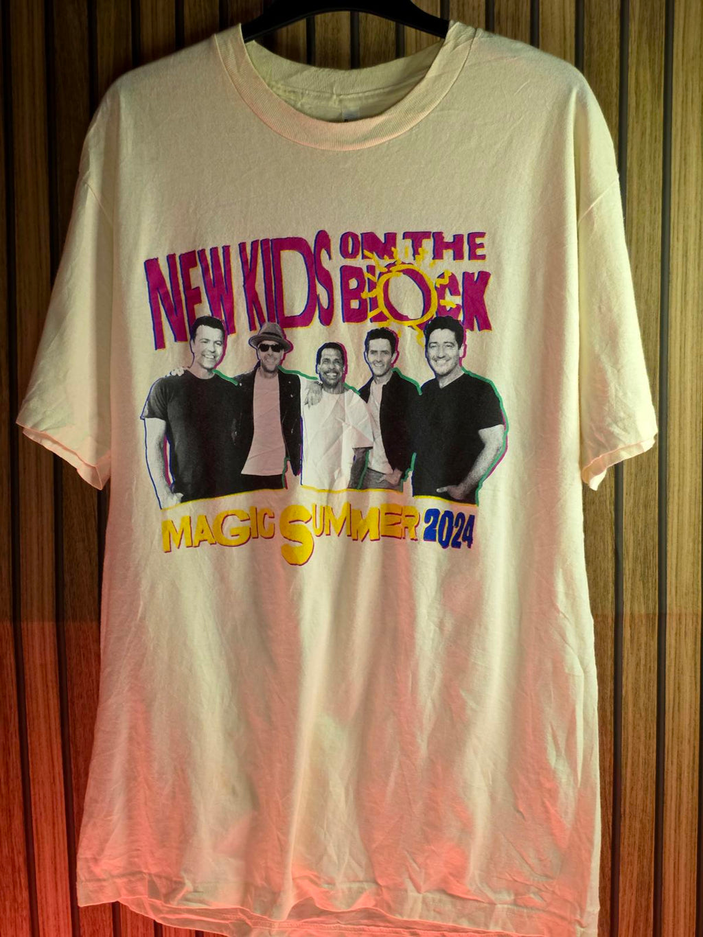 New Kids On The Block Magic Summer 2024 Tour T-Shirt Cream Large