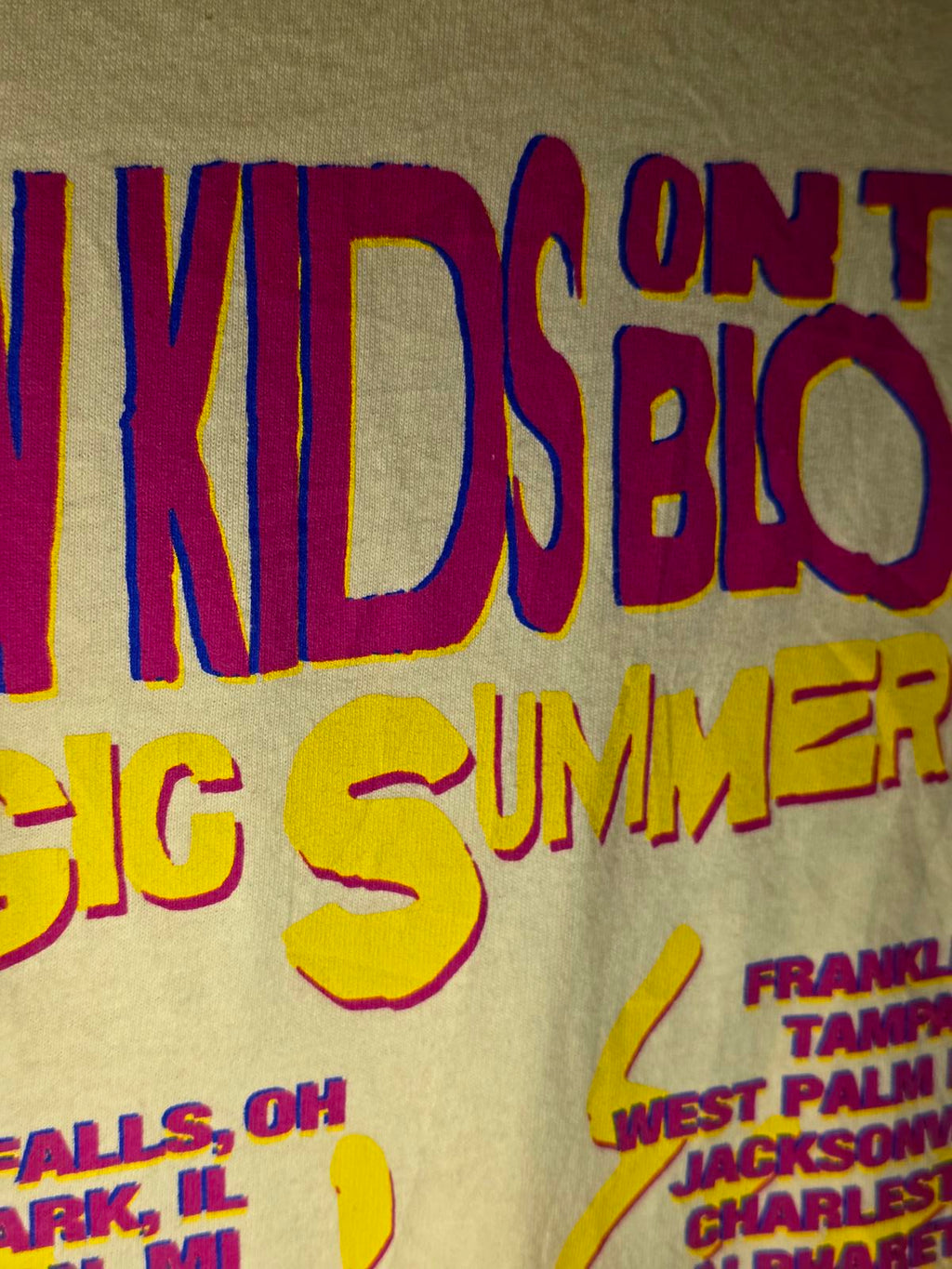 New Kids On The Block Magic Summer 2024 Tour T-Shirt Cream Large