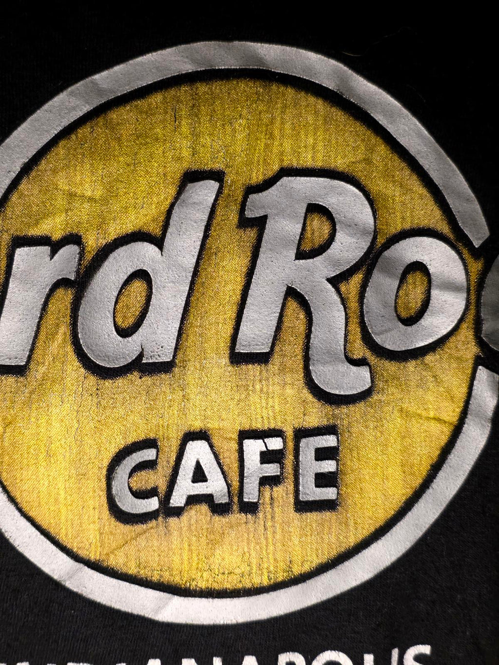 Hard Rock Cafe Indianapolis Black Cotton T-Shirt Medium