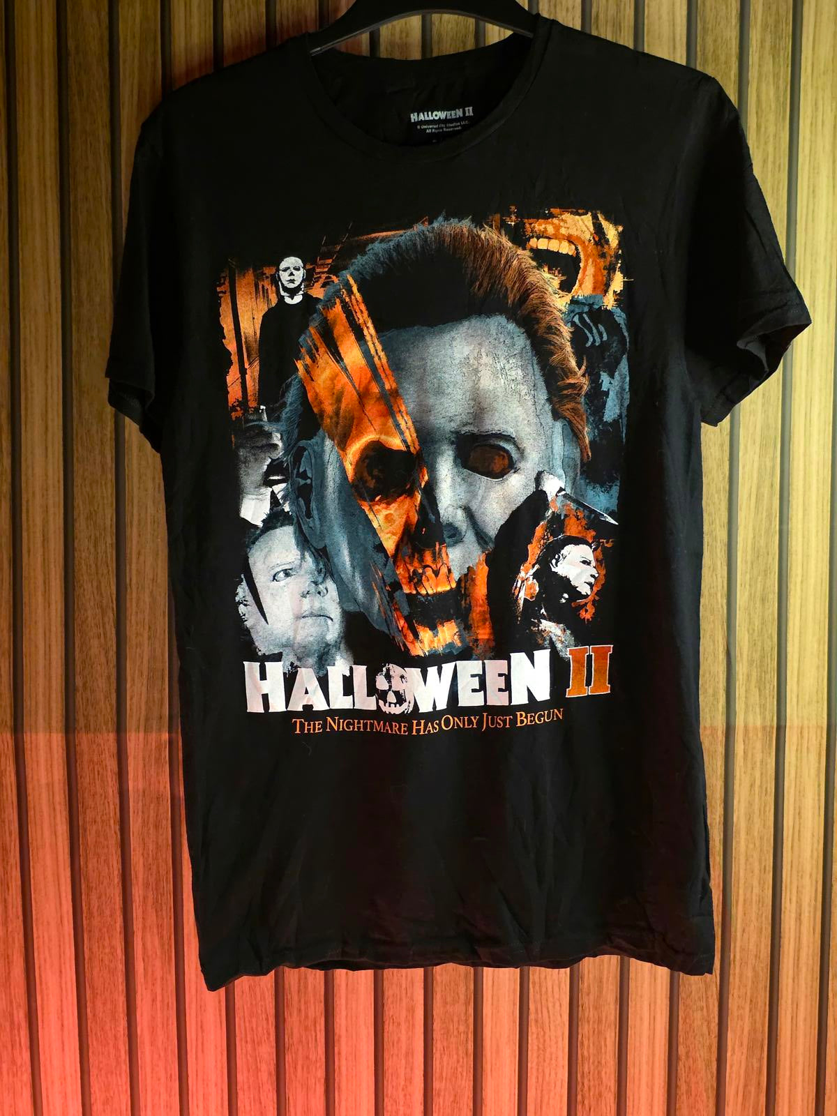 Halloween II Movie Graphic T-Shirt Black Size S