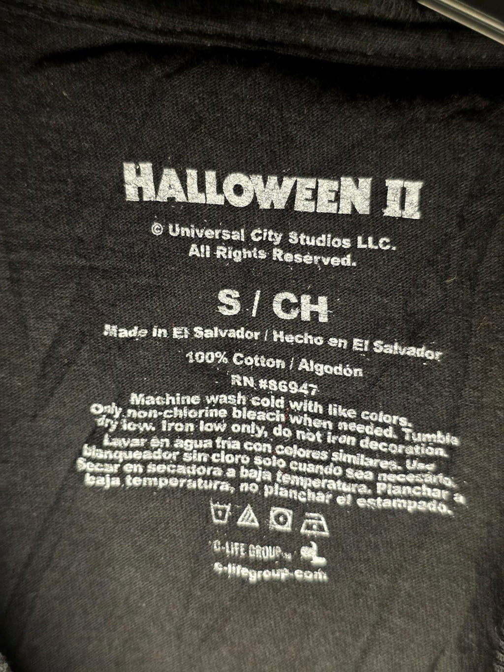 Halloween II Movie Graphic T-Shirt Black Size S