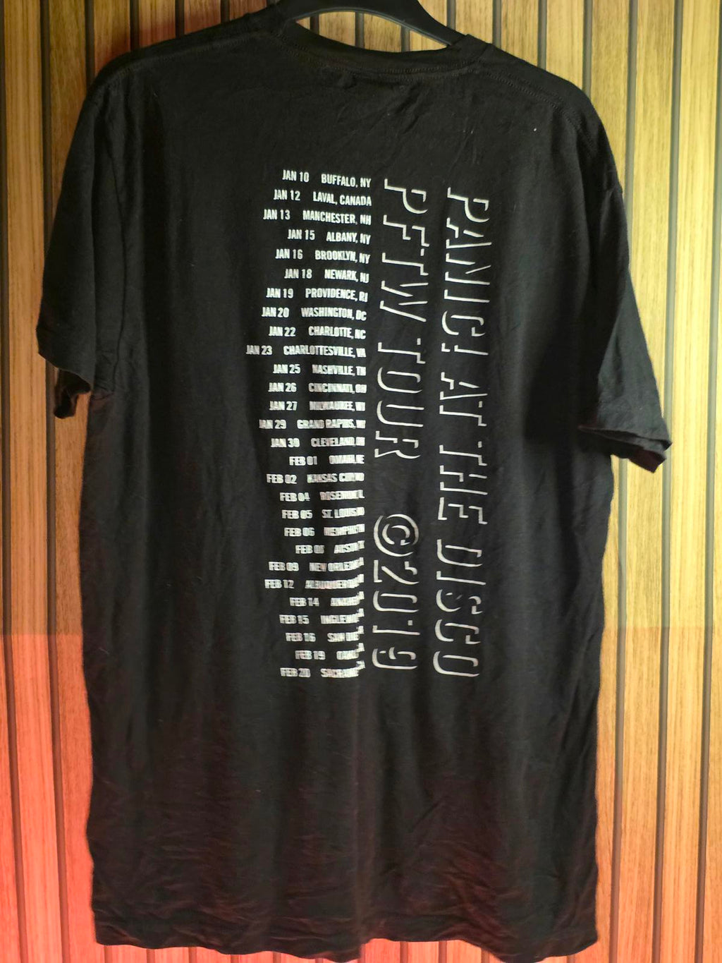 Praying at the Disco Pray for the Wicked Tour 2019 Black T-Shirt Large