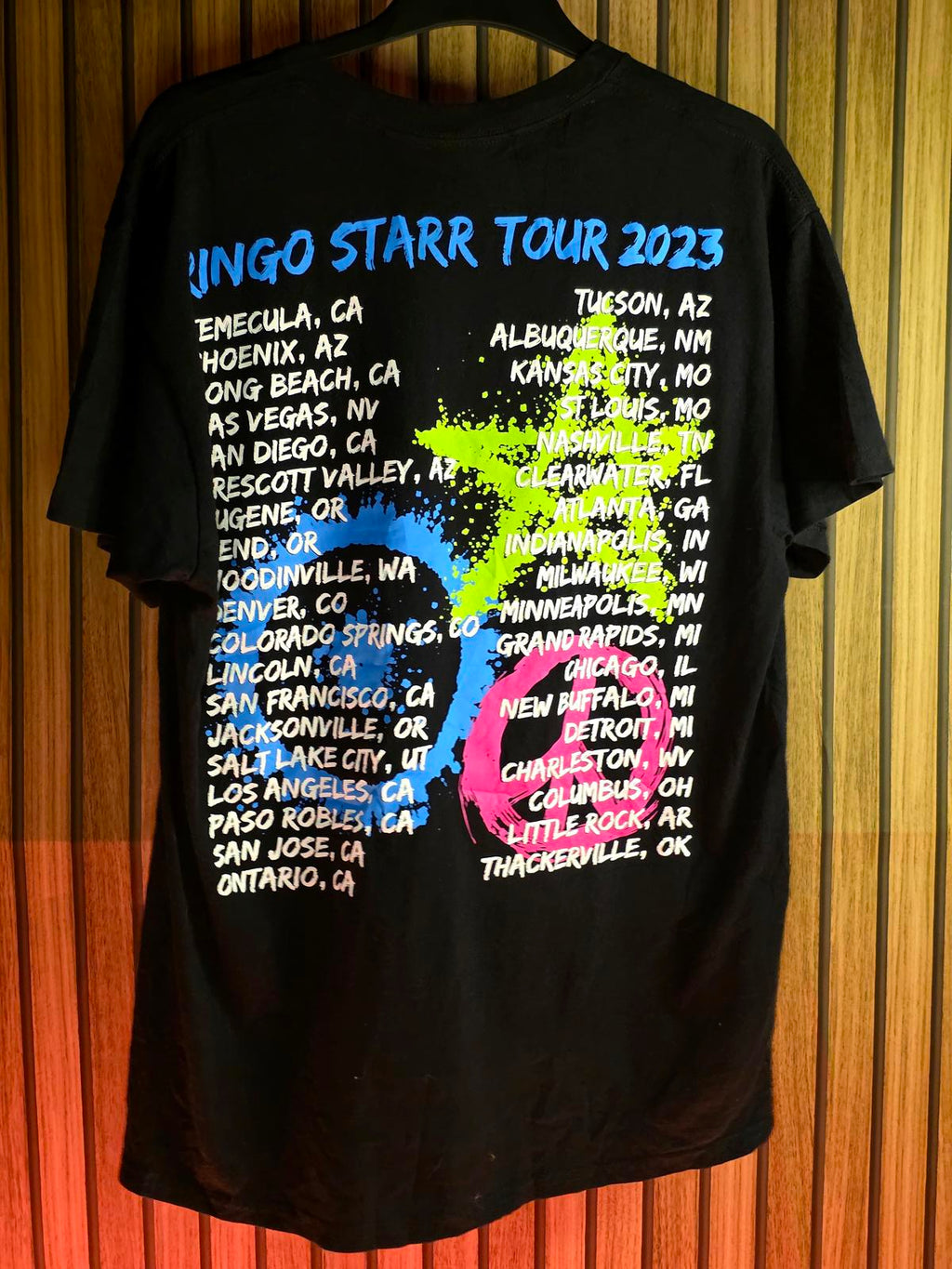 Ringo Starr Tour 2023 Graphic T-Shirt Black Size Unknown