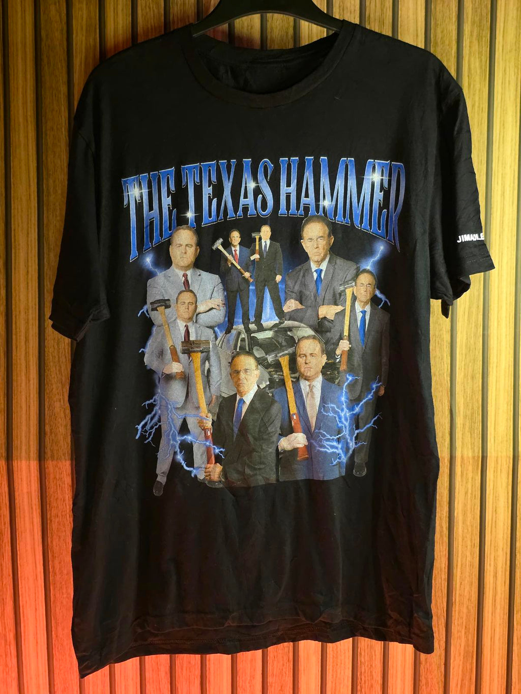 Jim Adler The Texas Hammer Graphic T-Shirt Black Large