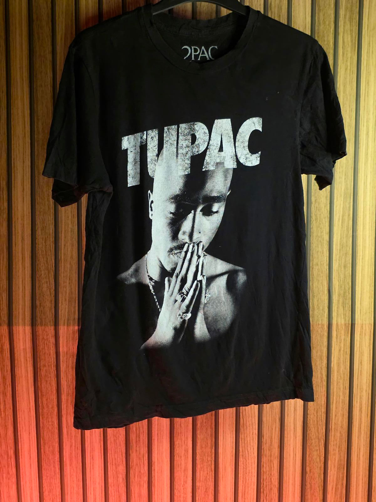 2PAC Graphic T-Shirt Black Size S Cotton 2021 Amaru Entertainment