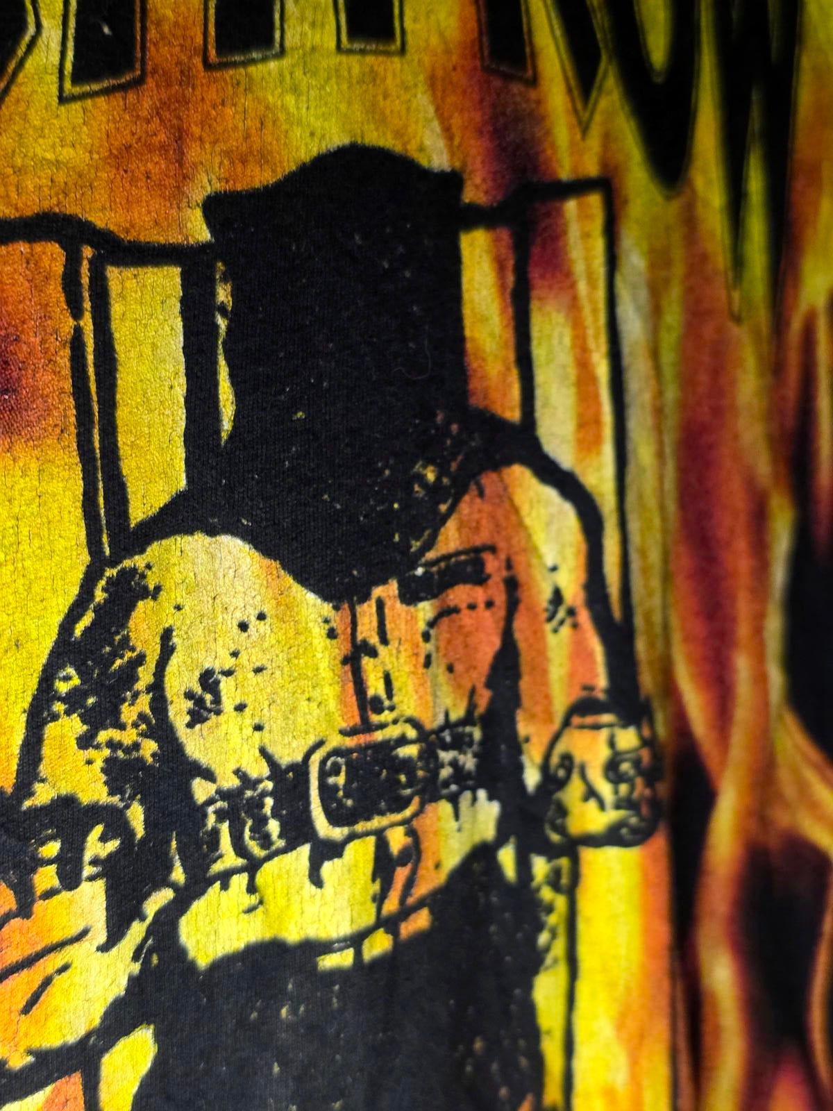 Death Row Records T-Shirt Electric Chair Graphic Black Size S