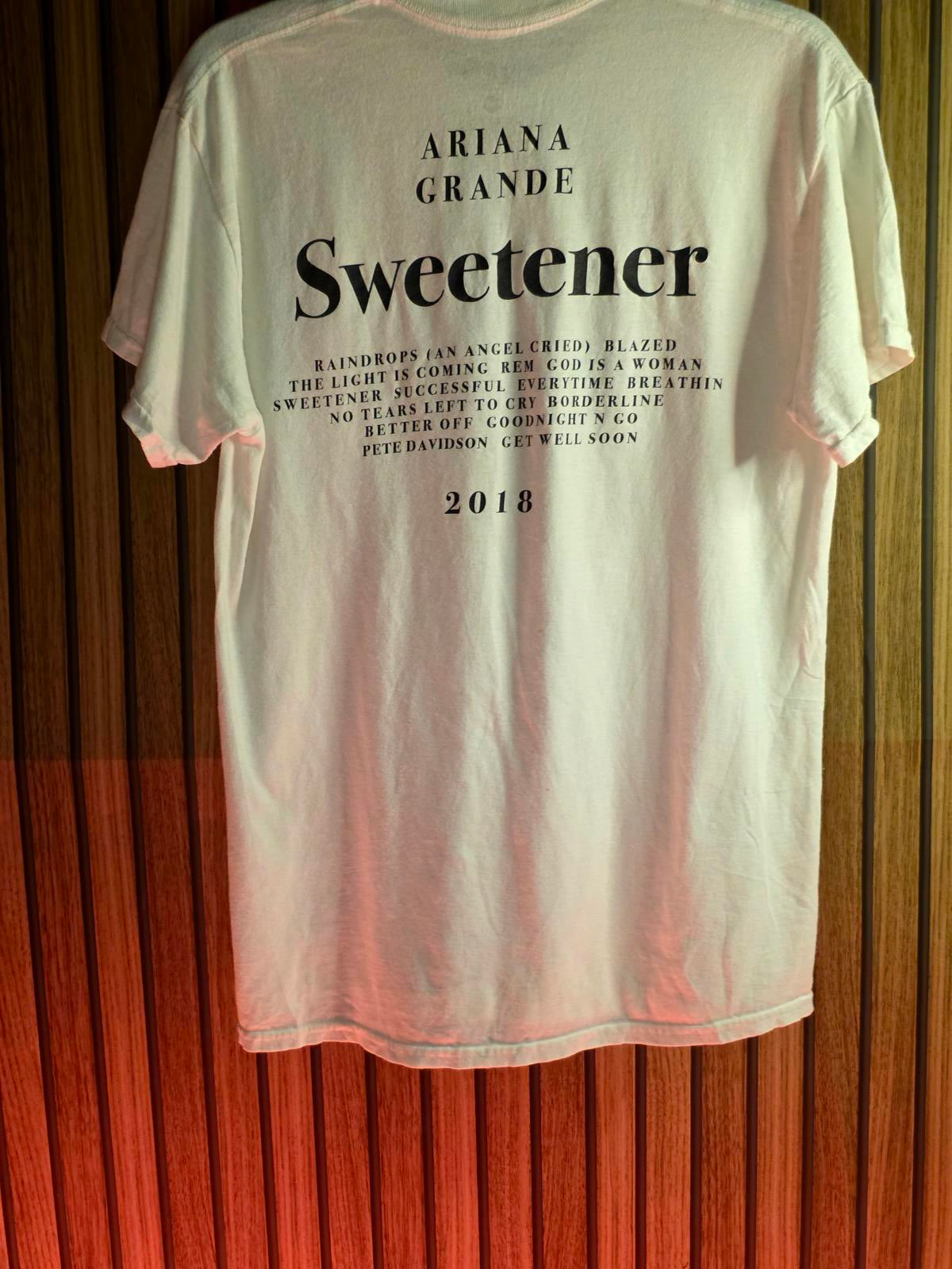 Ariana Grande Sweetener Tour T-Shirt Upside Down Portrait Cream Medium