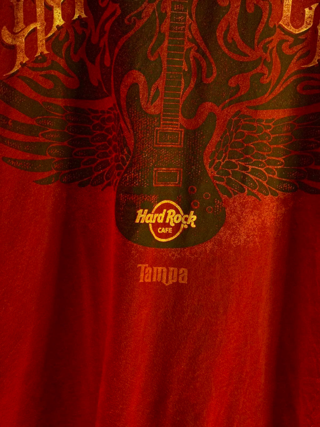 Hard Rock Cafe Tampa Red Graphic T-Shirt Medium Cotton
