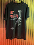 Vintage 1990s Led Zeppelin M&O Knits Rock Music Graphic Band T-Shirt Small