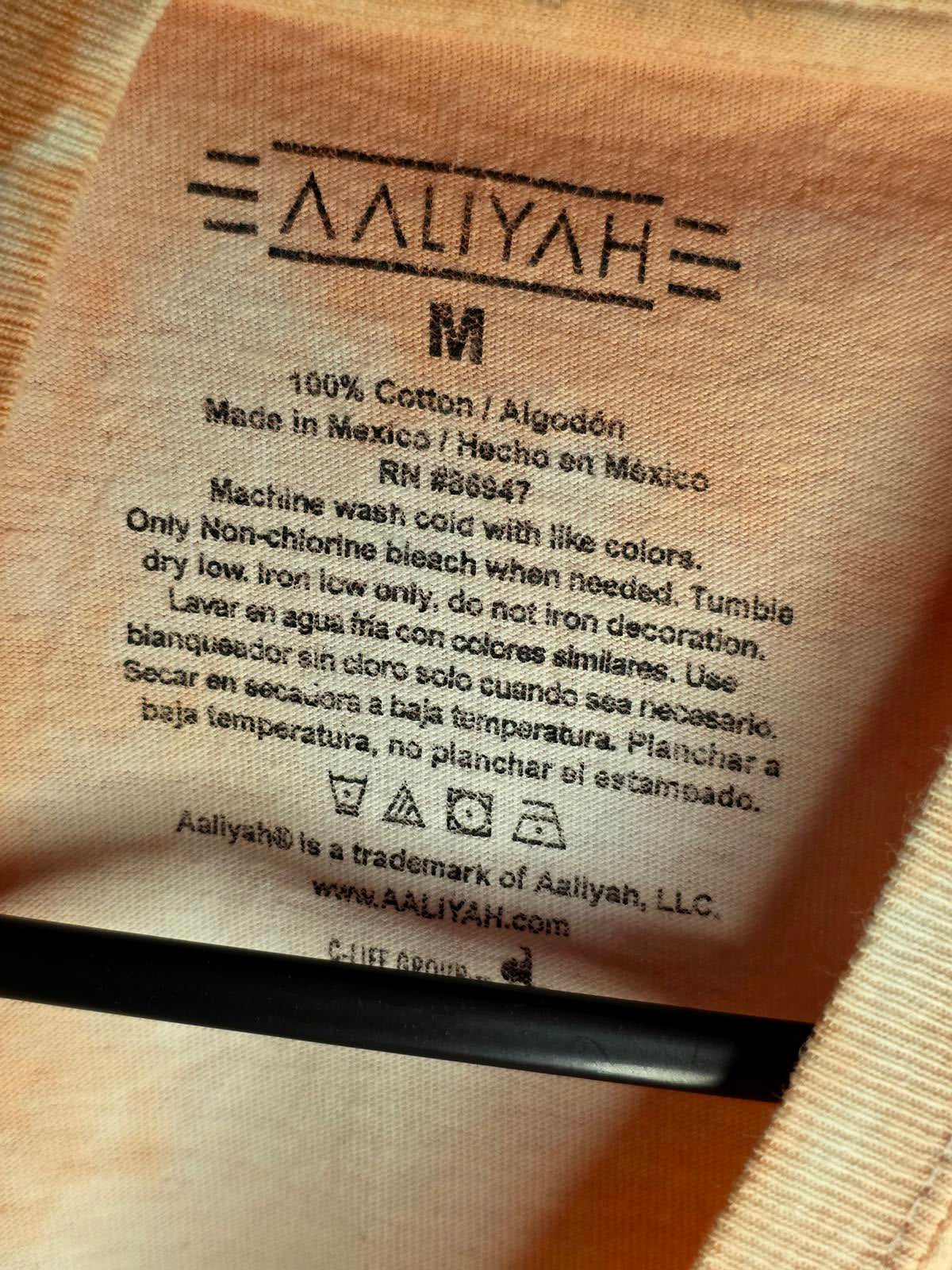 Aaliyah Graphic T-Shirt Tie-Dye Orange Pink Size Medium