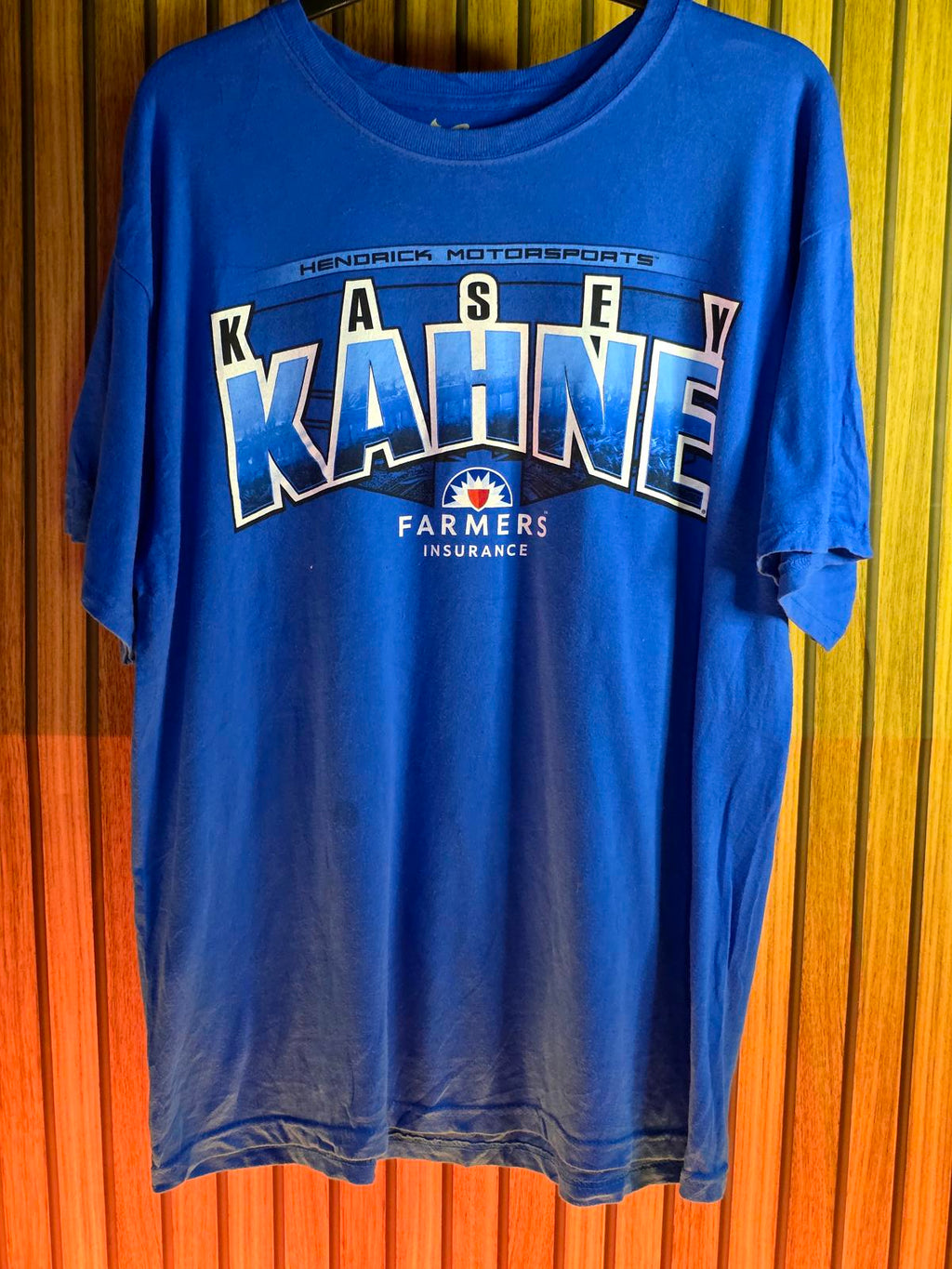 Chase Authentics Kasey Kahne NASCAR Graphic T-shirt Blue Size L