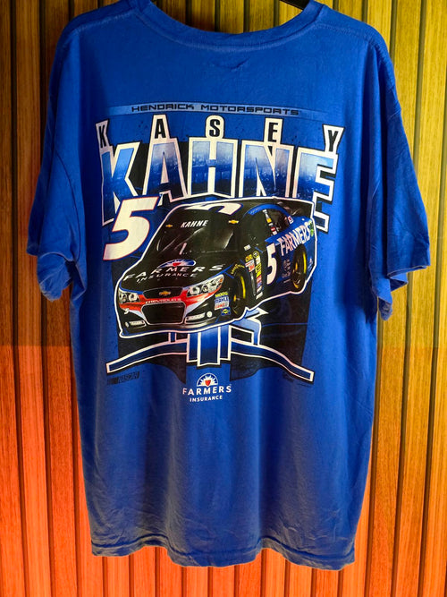 Chase Authentics Kasey Kahne NASCAR Graphic T-shirt Blue Size L
