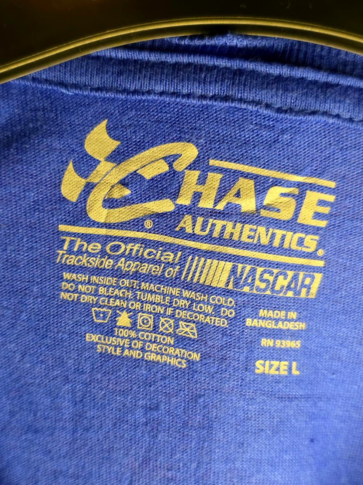 Chase Authentics Kasey Kahne NASCAR Graphic T-shirt Blue Size L