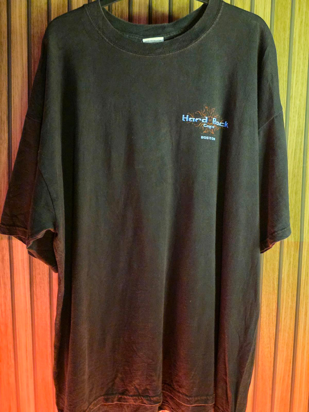Hard Rock Cafe Boston Black Guitar Graphic T-Shirt Size XXL