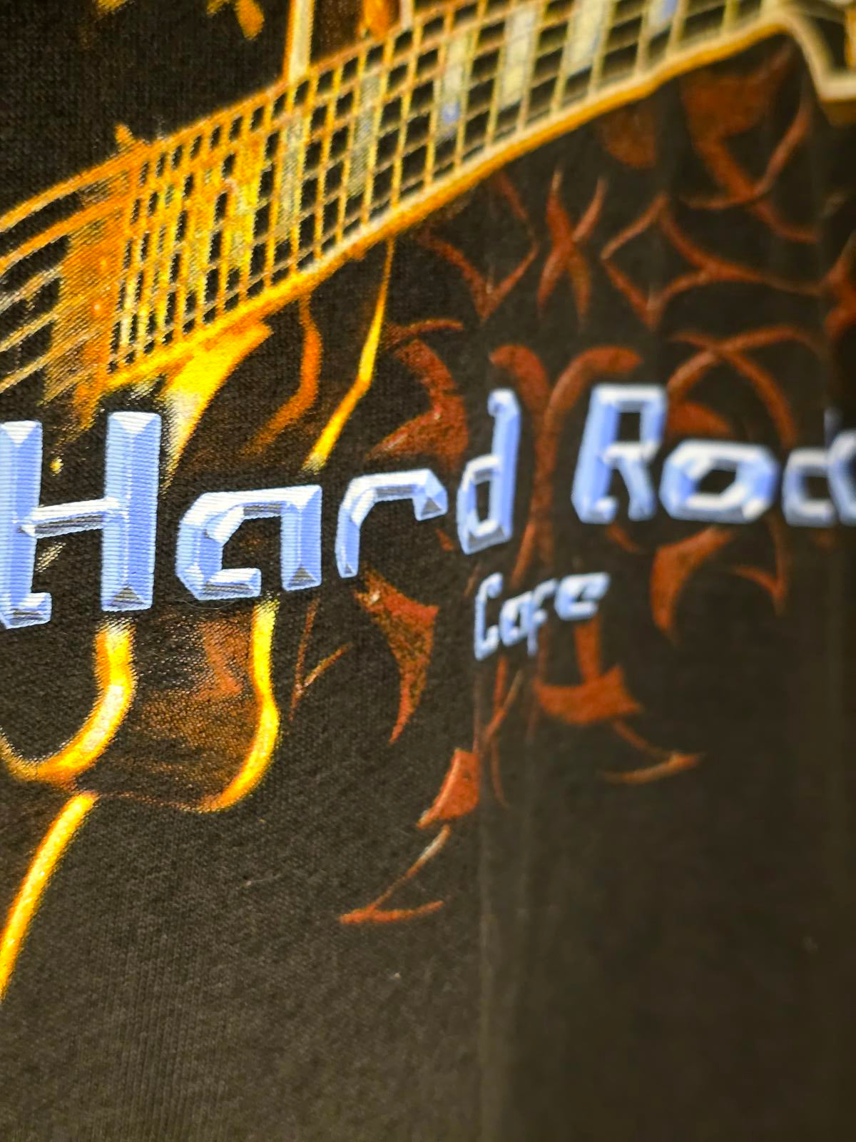 Hard Rock Cafe Boston Black Guitar Graphic T-Shirt Size XXL