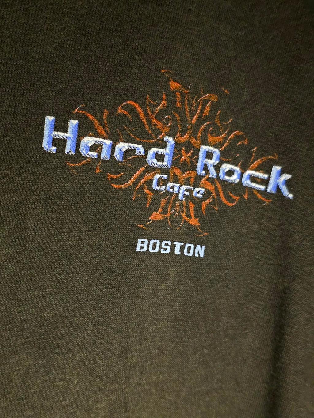 Hard Rock Cafe Boston Black Guitar Graphic T-Shirt Size XXL