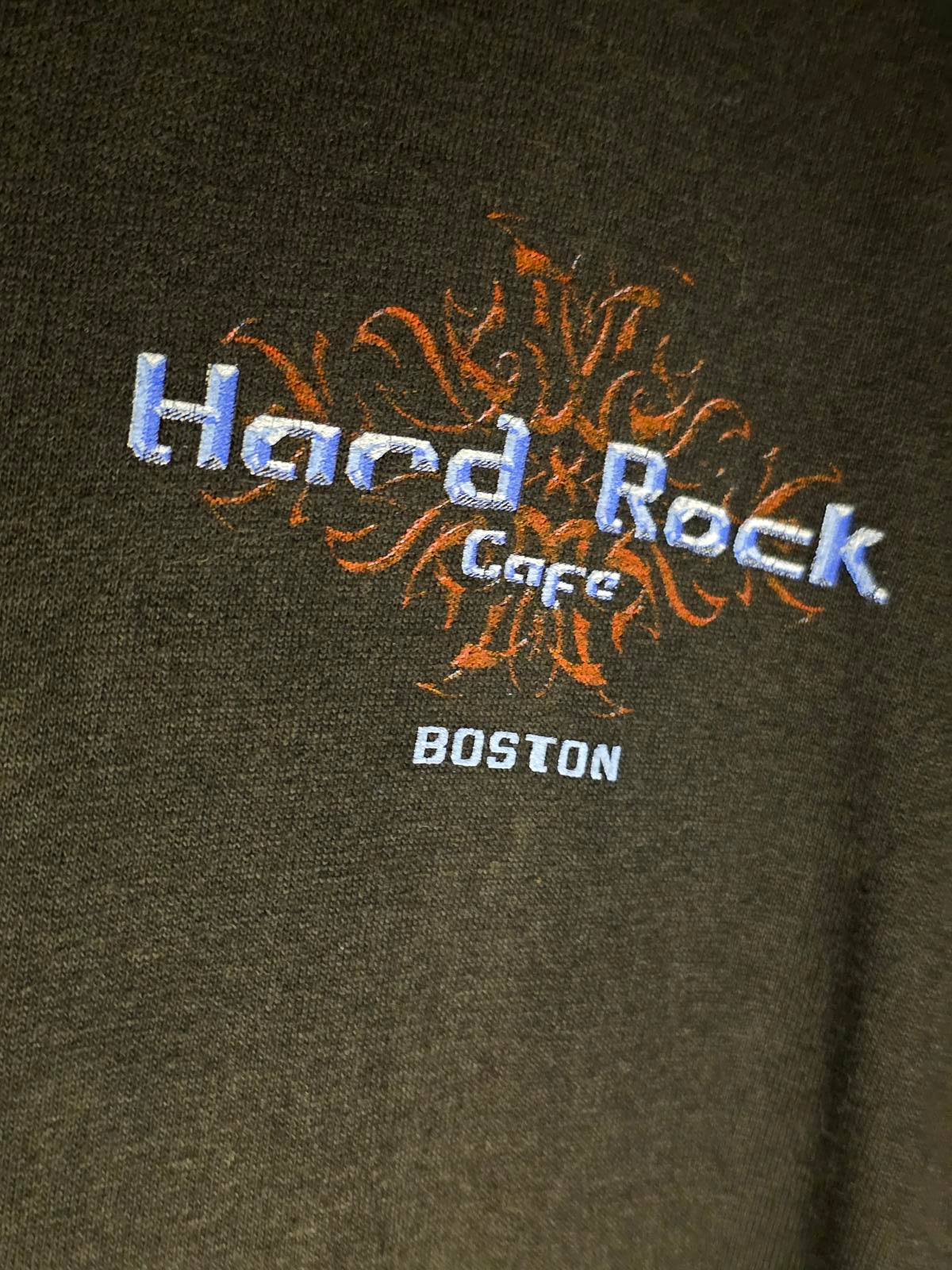Hard Rock Cafe Boston Black Guitar Graphic T-Shirt Size XXL