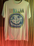 Nirvana Smiley Face Graphic T-shirt Beige Medium