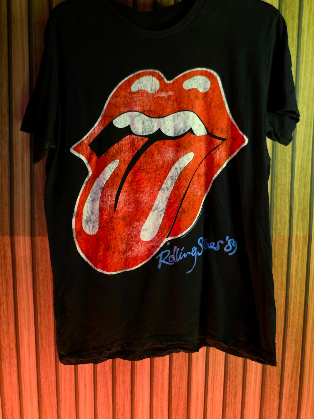 The Rolling Stones Tongue Logo T-Shirt Black Medium