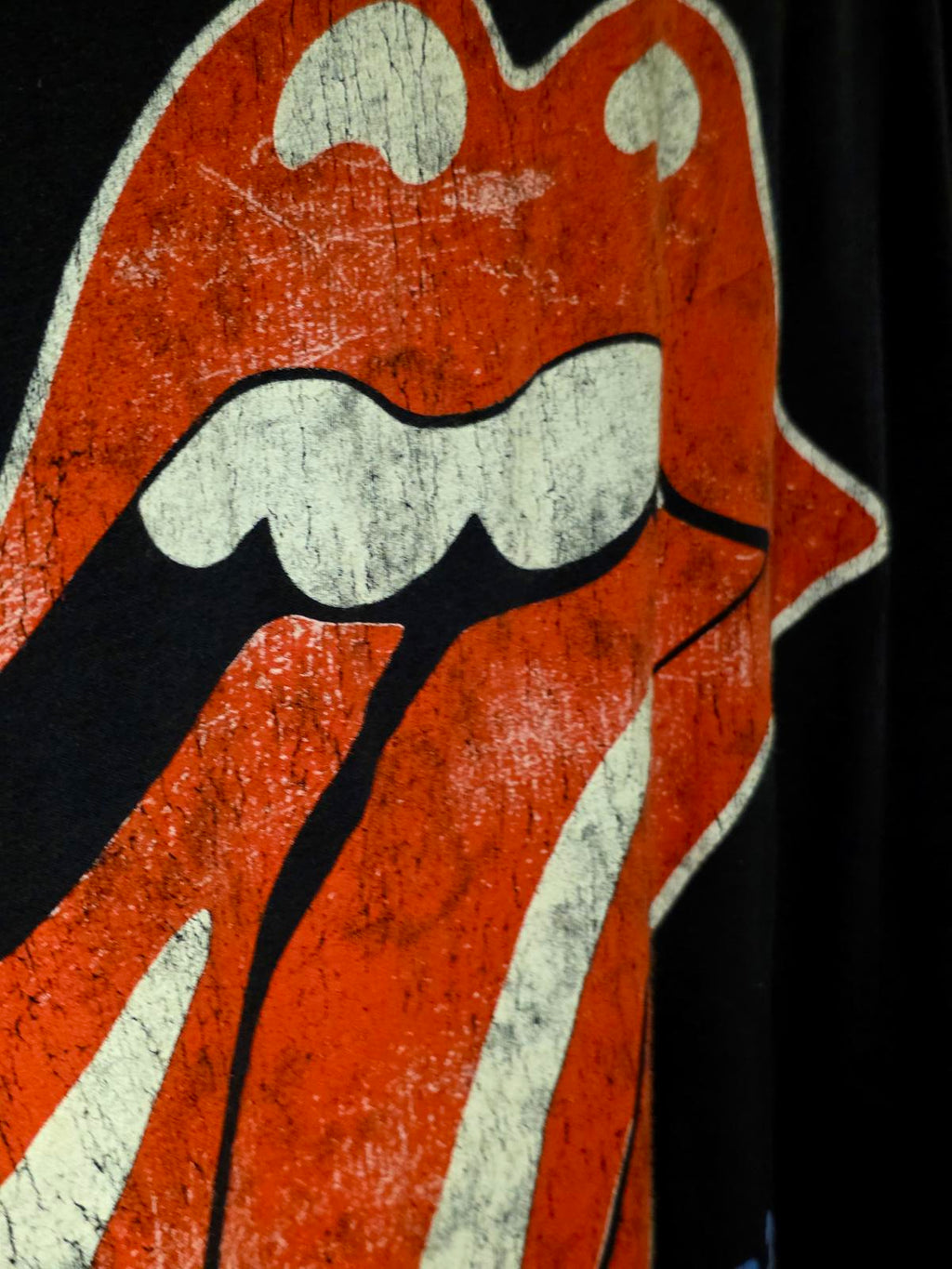 The Rolling Stones Tongue Logo T-Shirt Black Medium