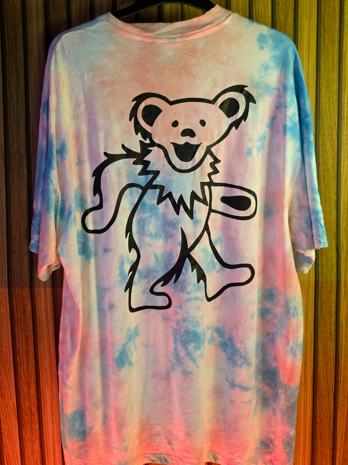 Grateful Dead Tie-Dye T-Shirt Dancing Bear Graphic Multicolour Size Small