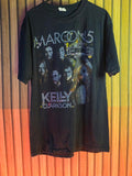 Maroon 5 and Kelly Clarkson Tour T-Shirt Black Medium