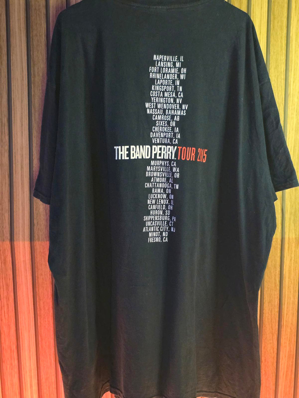 The Band Perry Tour 2015 Black Graphic T-Shirt Size XXL