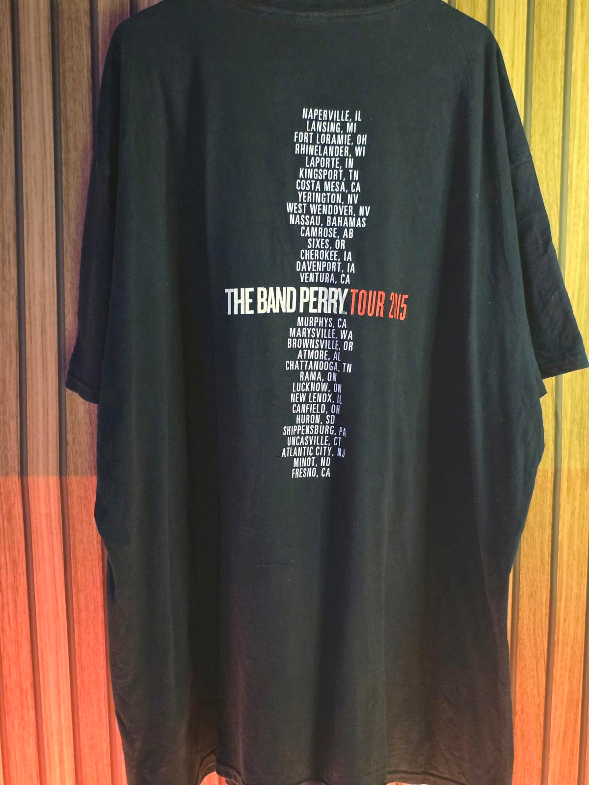 The Band Perry Tour 2015 Black Graphic T-Shirt Size XXL