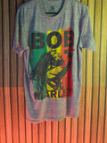 Zion Bob Marley Graphic T-shirt Grey Size Small