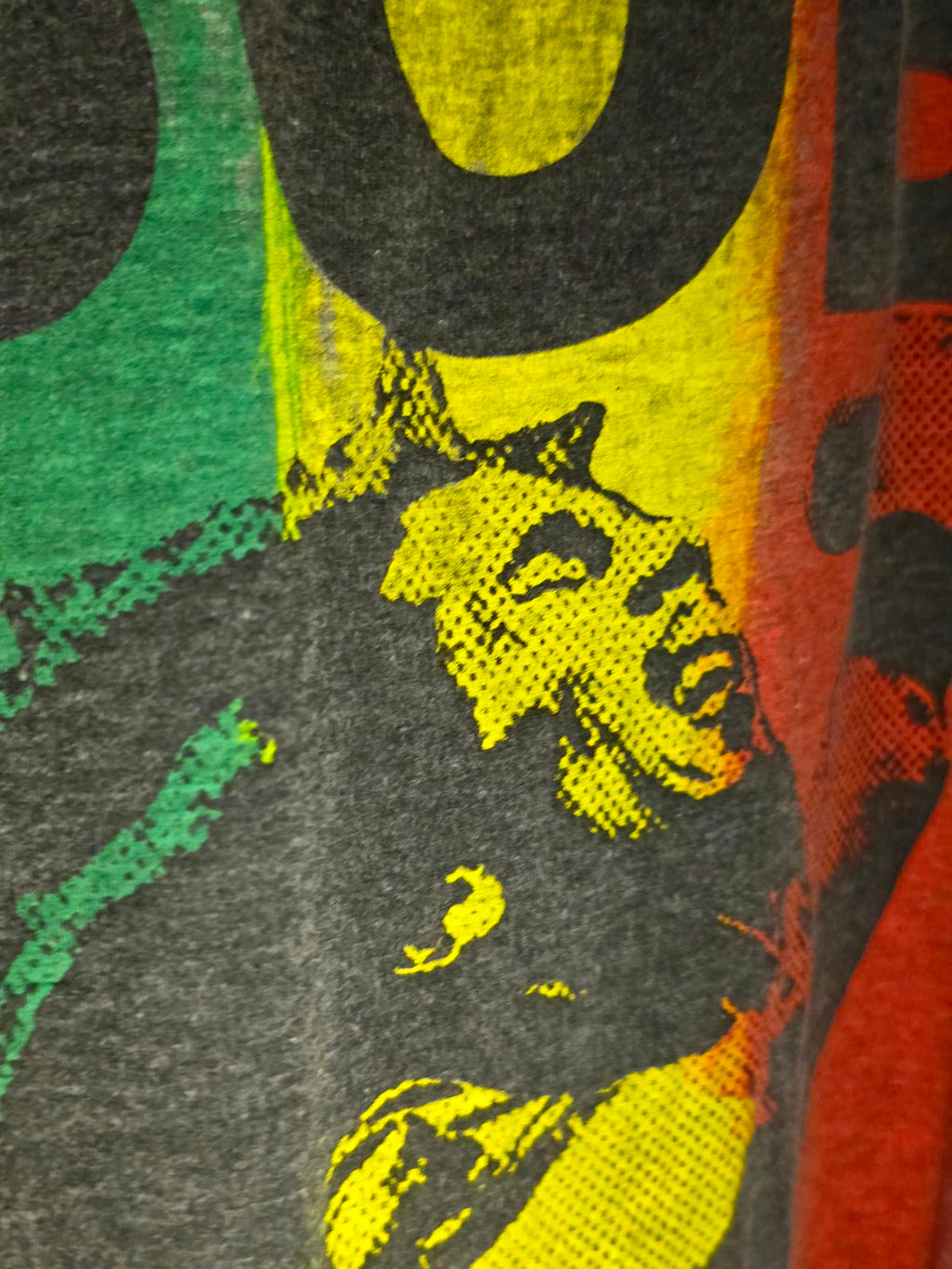 Zion Bob Marley Graphic T-shirt Grey Size Small