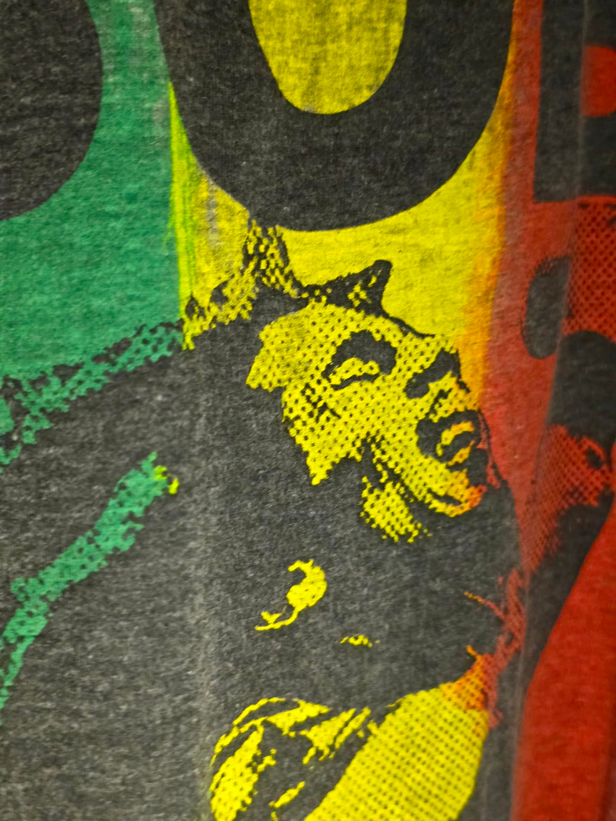 Zion Bob Marley Graphic T-shirt Grey Size Small