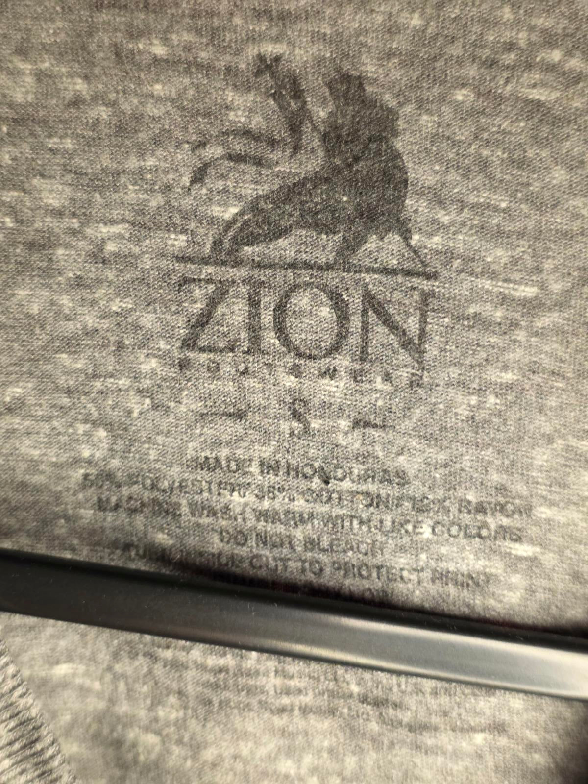 Zion Bob Marley Graphic T-shirt Grey Size Small