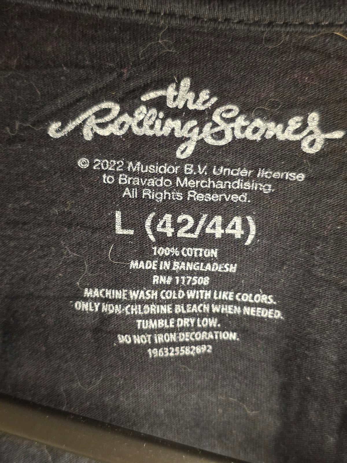 The Rolling Stones T-Shirt 2022 Tour Black Large