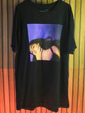 Olivia Rodrigo Brown Eyed Girl Productions Black T-Shirt Purple Print Size XLU