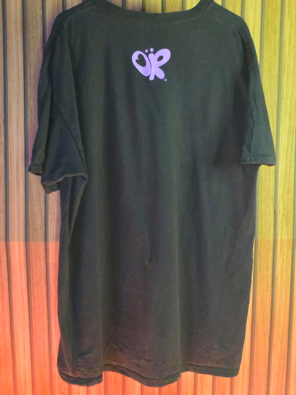 Olivia Rodrigo Brown Eyed Girl Productions Black T-Shirt Purple Print Size XLU
