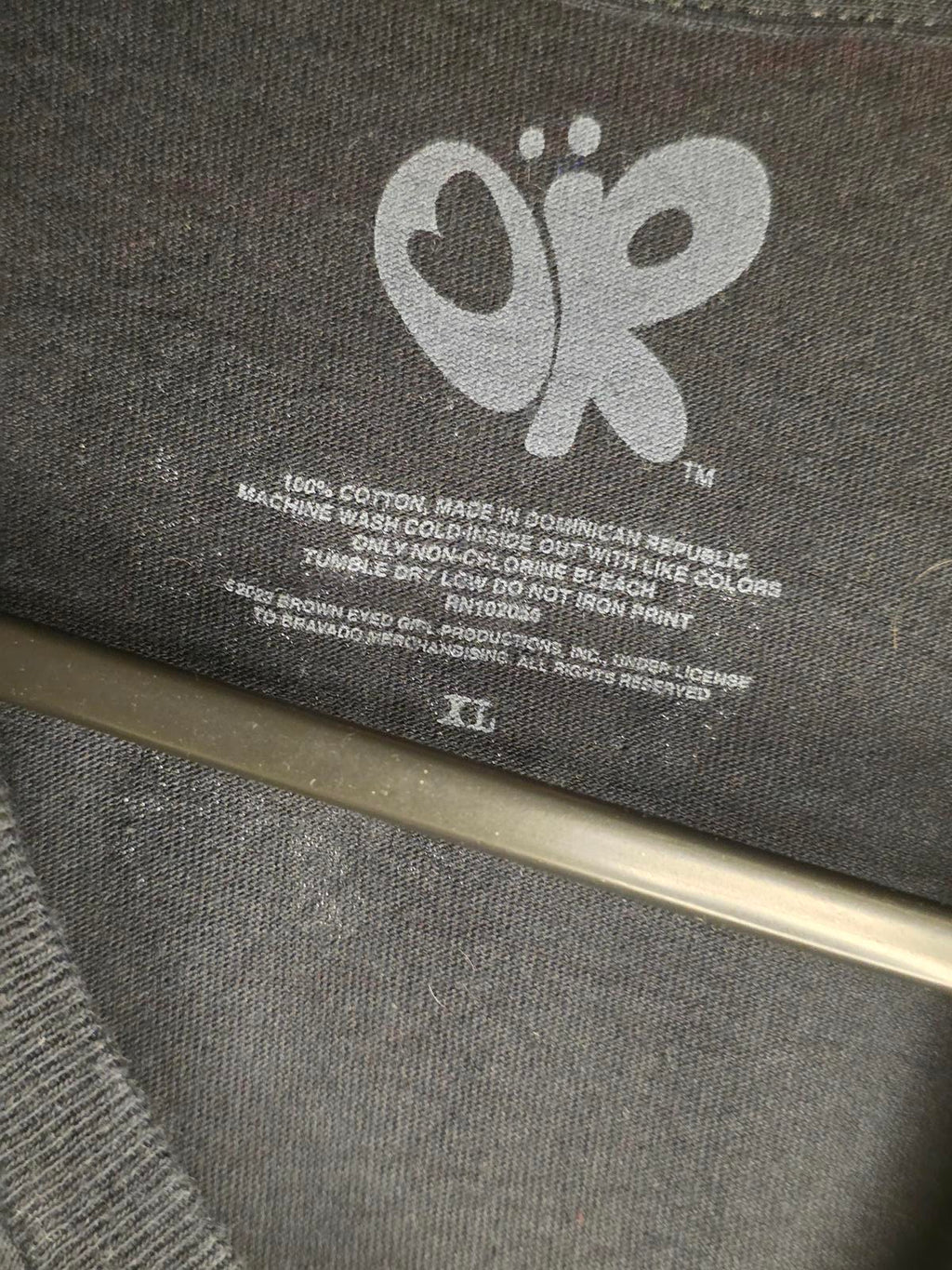 Olivia Rodrigo Brown Eyed Girl Productions Black T-Shirt Purple Print Size XLU