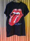 Rolling Stones Black Tongue Logo T-Shirt 2013 Tour Graphic Black Small
